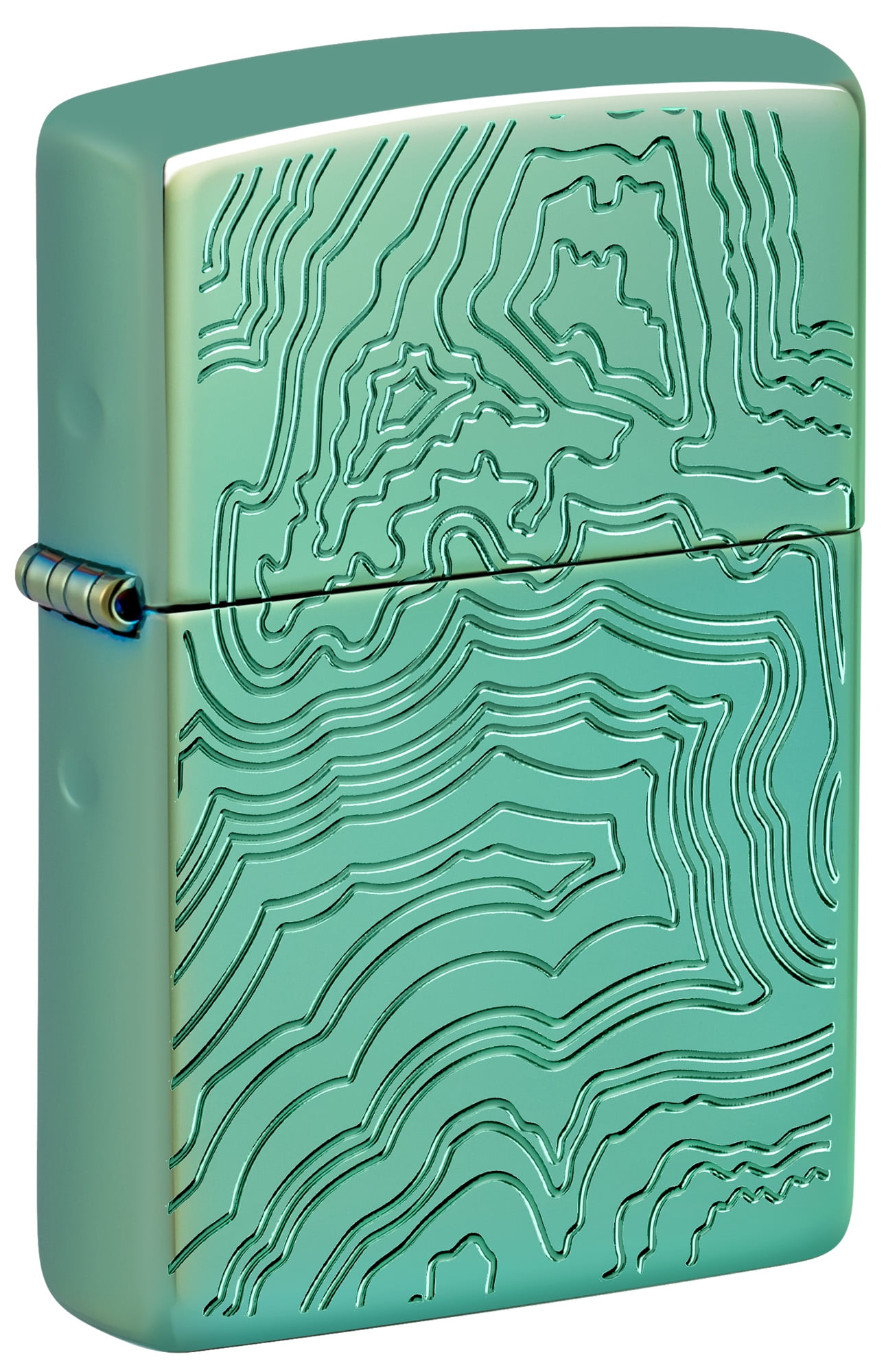Zippo Map Armor High Polish Green Pocket Lighter