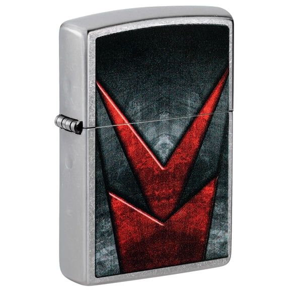 Zippo Metallic Pattern Design Street Chrome Pocket Lighter