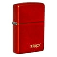 thumbnail image 1 of Zippo Metallic Red Matte Zippo Logo Pocket Lighter, 1 of 6