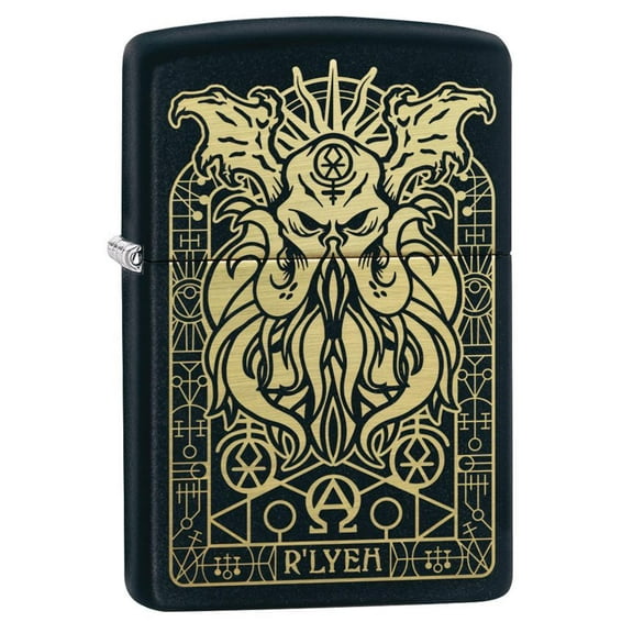 Zippo Monster Design Black Matte Pocket Lighter