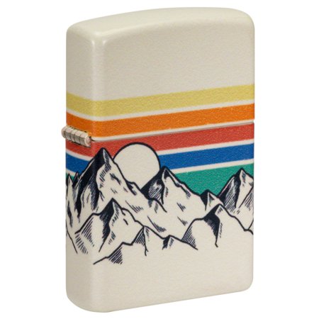 Zippo 48573 Mountain Design White Matte Metal Windproof Lighter