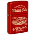 thumbnail image 1 of Zippo Muscle Car Design Metallic Red Pocket Lighter, 1 of 6