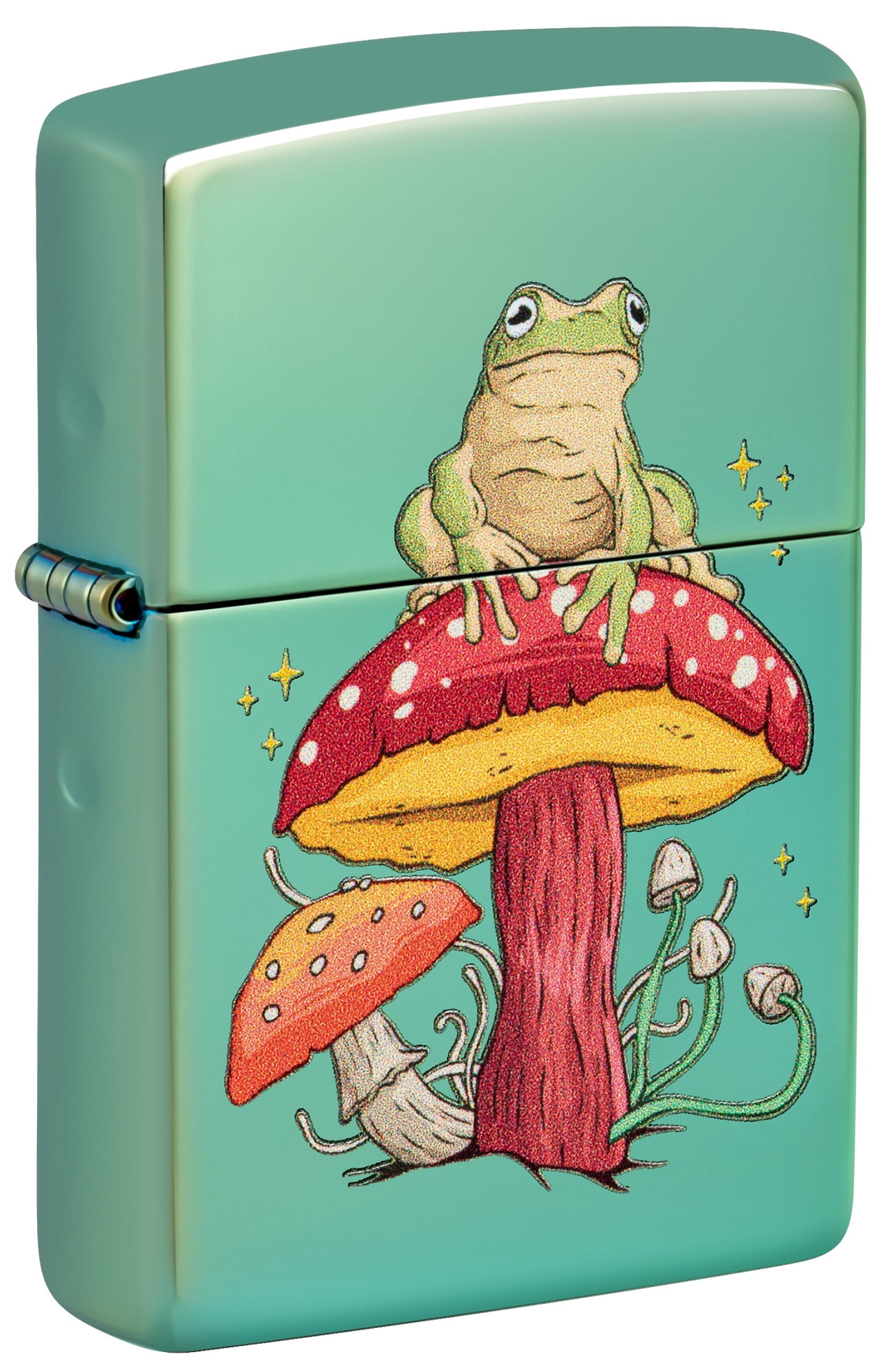 Zippo Mystical Frog Design High Polish Green Pocket Lighter