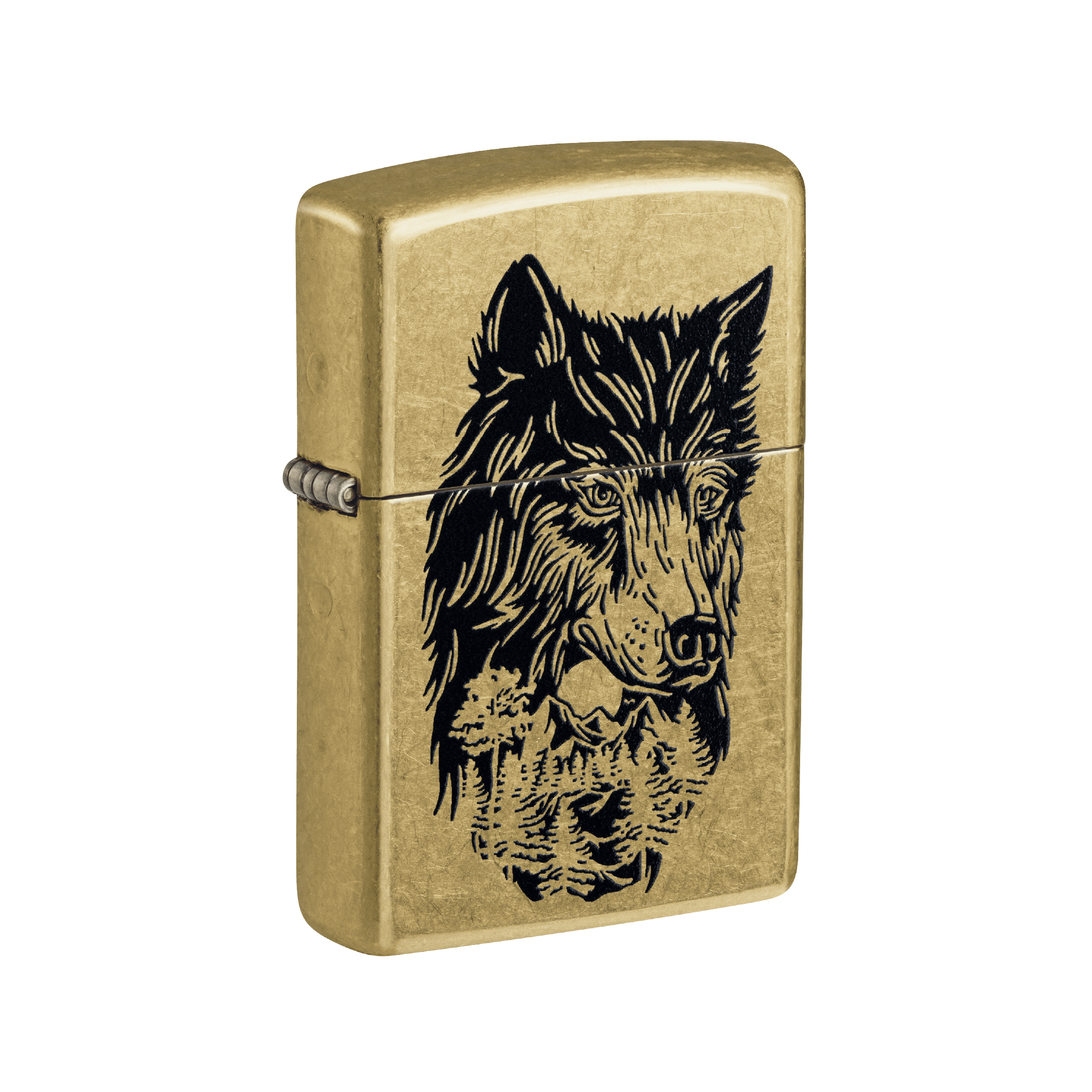 Zippo Wolf Tarot Card Black Matte Pocket Lighter - Walmart.com