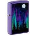thumbnail image 1 of Zippo Northern Lights Design Purple Matte Pocket Lighter, 1 of 6