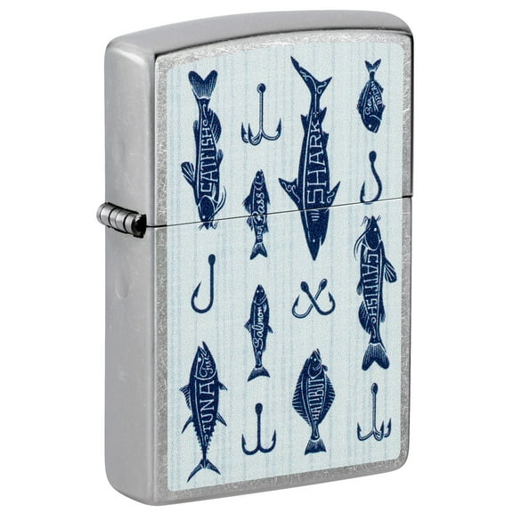 Zippo Off the Hook Design Street Chrome Pocket Lighter