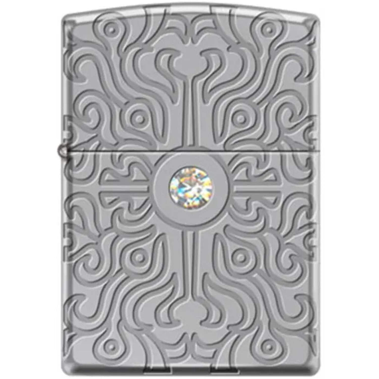 Zippo Lighter - Deep Carve With Large Swarovski