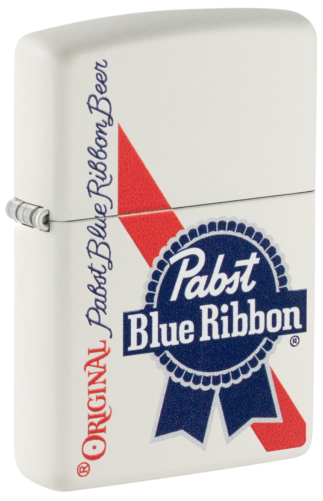 Zippo Pabst Blue Ribbon Design White Matte Pocket Lighter