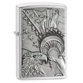 thumbnail image 1 of Zippo Patriotic Windproof Pocket Lighter, Brushed Chrome, 1 of 7