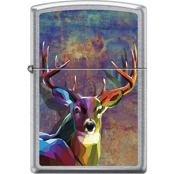 Zippo Personalized Message Engraved on Backside Buck Deer Outdoor Windproof Lighter (Colorful Z1089)
