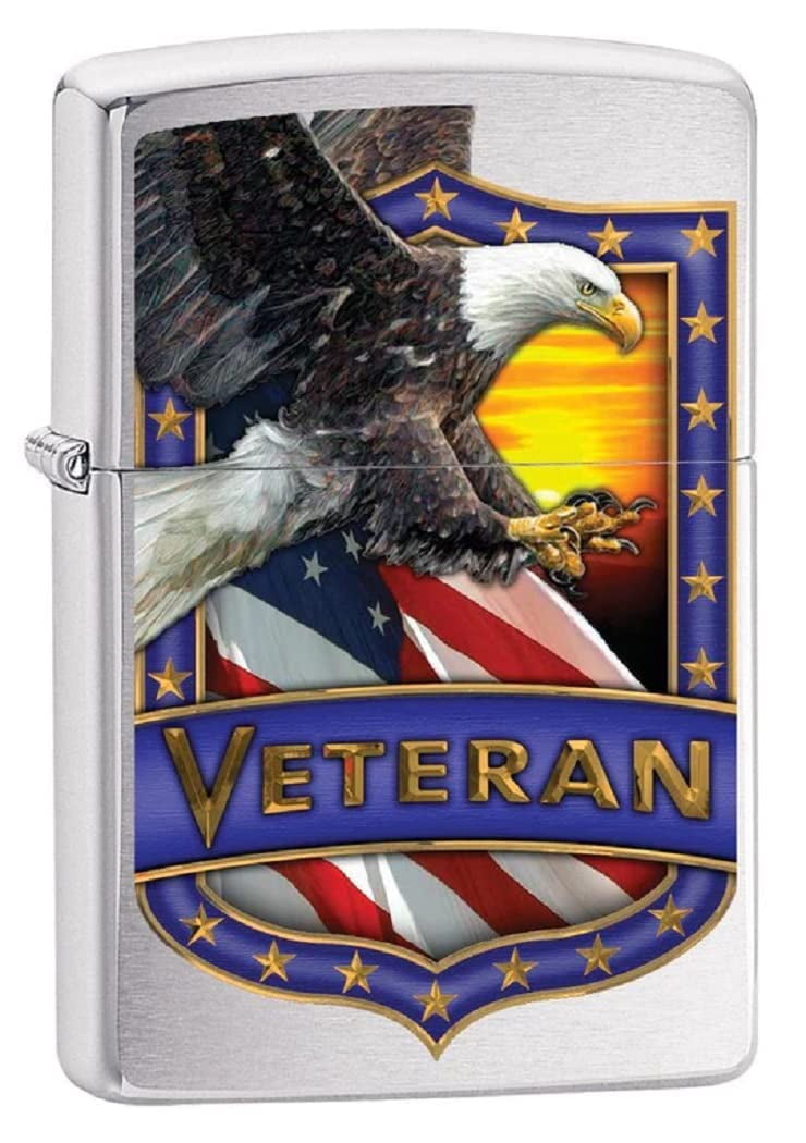 Zippo Personalized Message Engraved on Backside Customized U.S. Army Windproof Lighter (Eagle #Z5311)