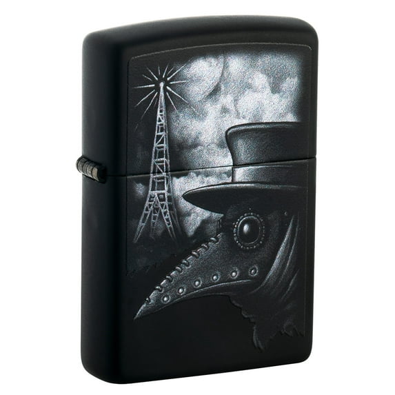 Zippo Plague of Disinformation Black Matte Pocket Lighter