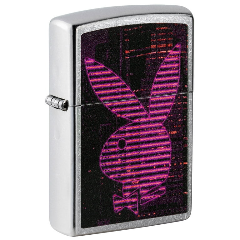 Zippo Playboy Design Street Chrome Lighter - Colour