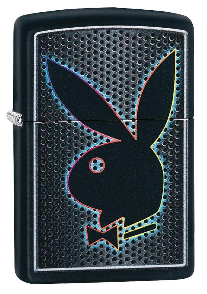 Zippo Playboy Multi Color Bunny Black Matte Pocket Lighter