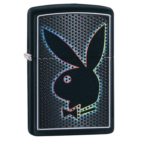 Zippo Playboy Multi Color Bunny Black Matte Pocket Lighter