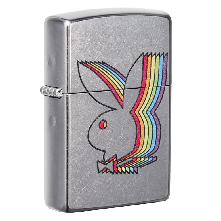 Zippo Playboy Multi Color Bunny Street Chrome Pocket Lighter