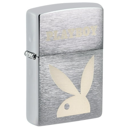 Zippo Playboy Rabbit Head Brushed Chrome Pocket Lighter