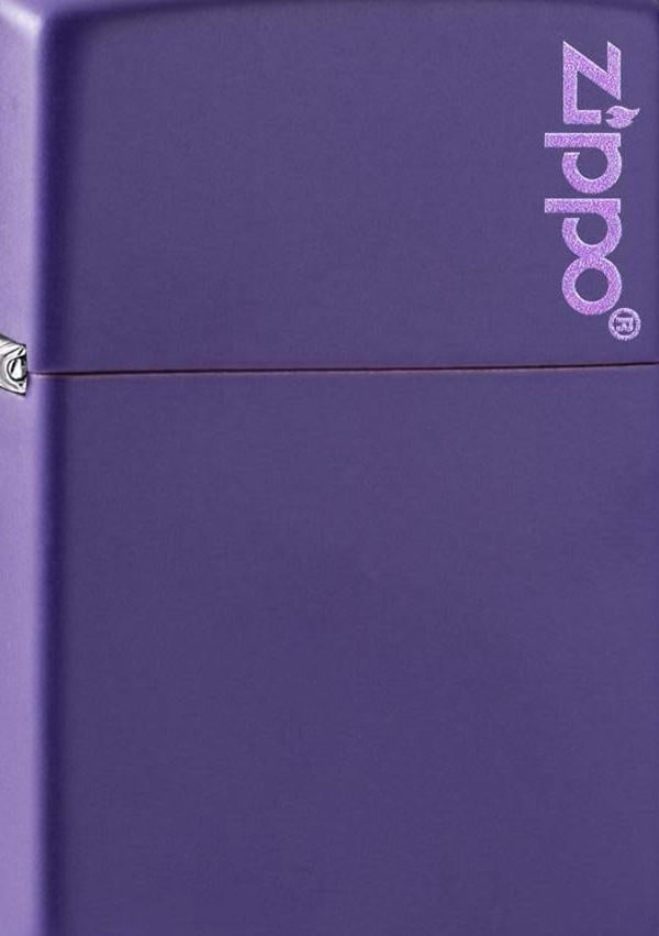Zippo Purple Matte Zippo Logo Pocket Lighter