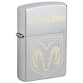 thumbnail image 1 of Zippo RAM Laser Engraved Satin Chrome Pocket Lighter, 1 of 6
