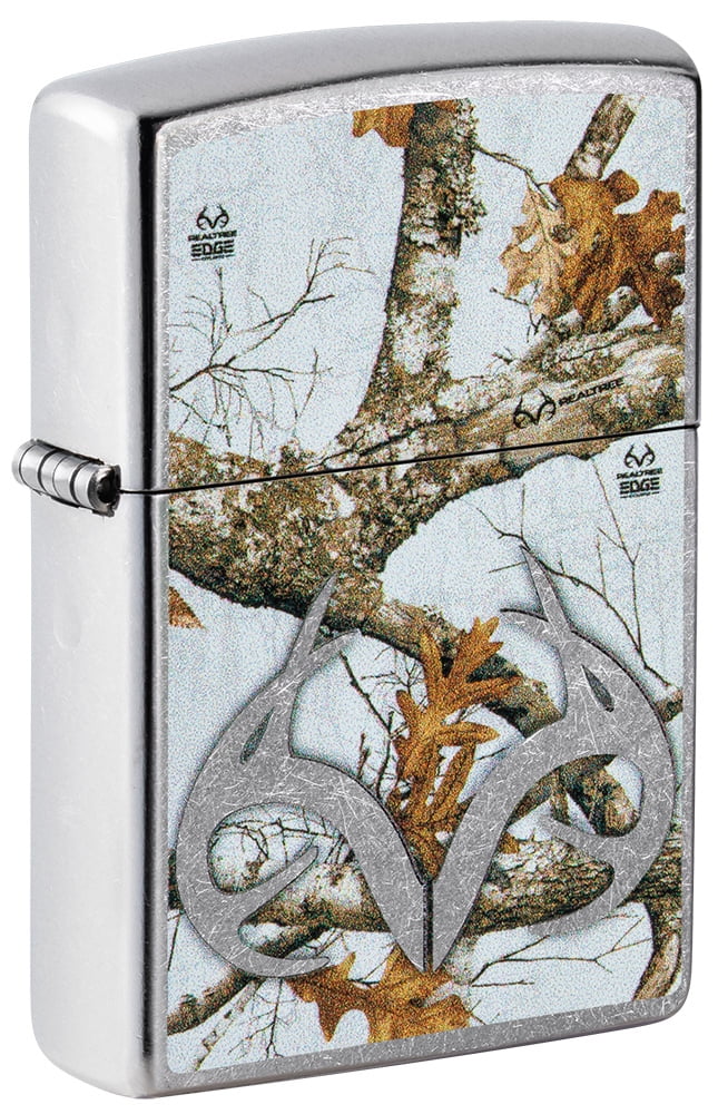 Zippo Realtree Edge Colors Design Street Chrome Pocket Lighter