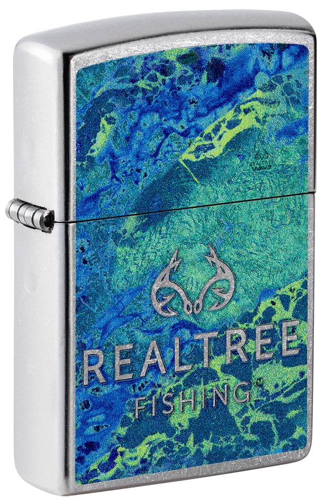 Zippo Realtree Wav3 Design Street Chrome Pocket Lighter