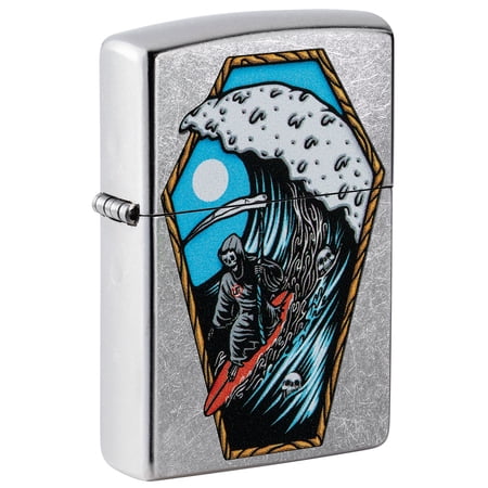 Zippo Reaper Surfer Design Street Chrome Pocket Lighter