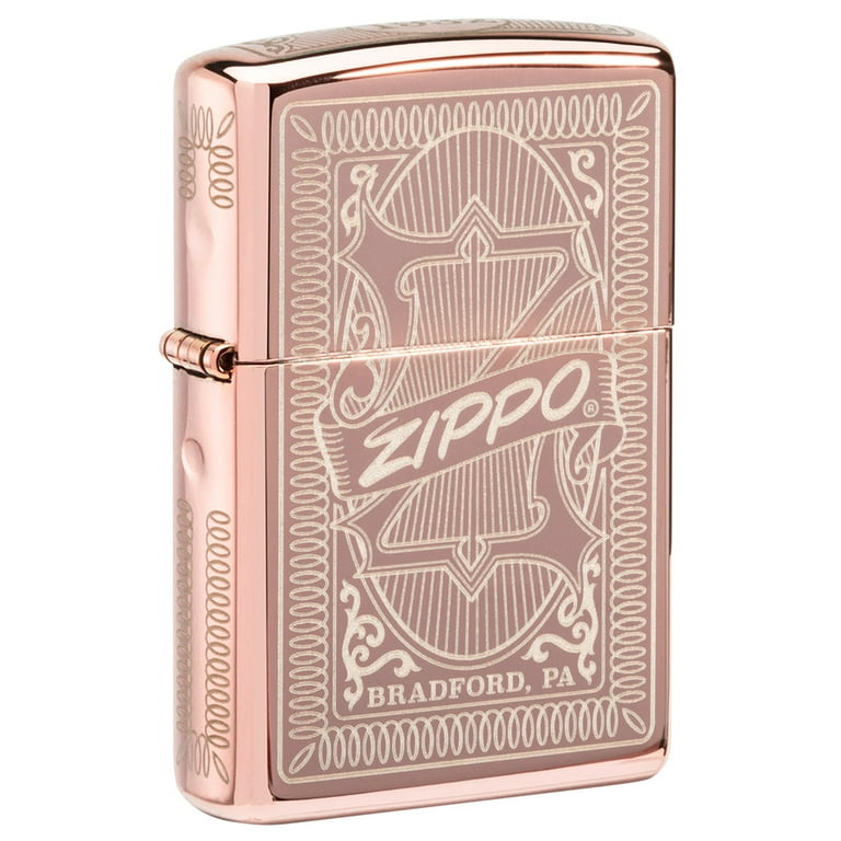 Zippo Reimagine Zippo Design Rose Gold Pocket Lighter - Walmart.com