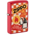thumbnail image 1 of Zippo Retro Design Red Matte Pocket Lighter, 1 of 6