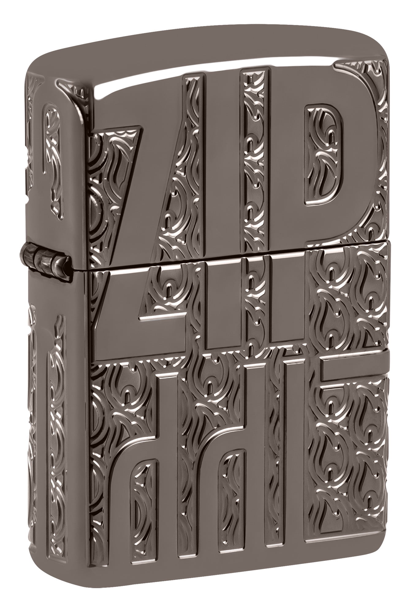 Zippo Reverse Carve Zippo Design Armor Black Ice Pocket Lighter