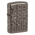 thumbnail image 1 of Zippo Reverse Carve Zippo Design Armor Black Ice Pocket Lighter, 1 of 8