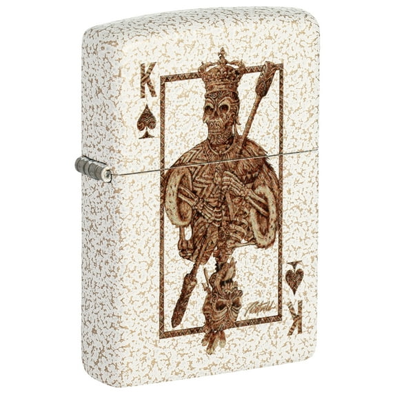 Zippo Rick Rietveld Ace Skull Design Mercury Glass Pocket Lighter