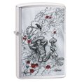 thumbnail image 1 of Zippo Rietveld Day of the Dead Design Brushed Chrome Pocket Lighter, 1 of 3