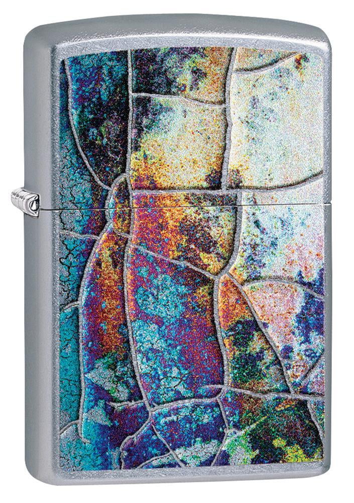 Zippo Rust Patina Street Chrome Windproof Pocket Lighter