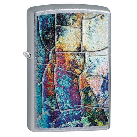Zippo Rust Patina Street Chrome Windproof Pocket Lighter
