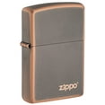 thumbnail image 1 of Zippo Rustic Bronze Zippo Logo Pocket Lighter, 1 of 3