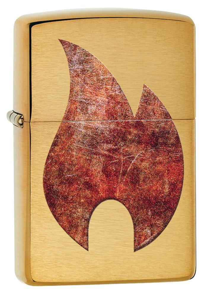 Zippo Rusty Flame Design Windproof Pocket Lighter Windproof Pocket Lighter