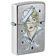 thumbnail image 1 of Zippo Sailor Girl Tattoo Design Street Chrome Pocket Lighter, 1 of 6