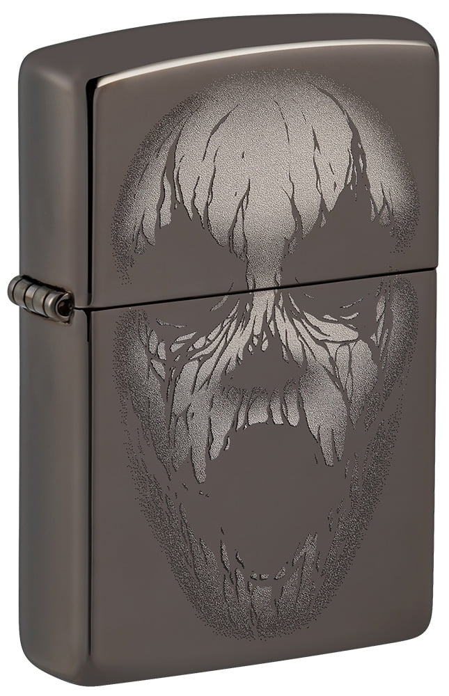 Zippo Screaming Monster Design Black Ice Pocket Lighter