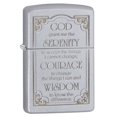 thumbnail image 1 of Zippo Serenity Prayer Design Satin Chrome Pocket Lighter, 1 of 2