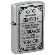 Zippo Serenity Prayer Pocket Lighter, Street Chrome