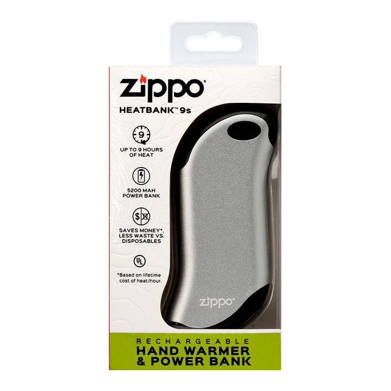 Zippo, Silver HeatBank 9s Rechargeable Hand Warmer, 5200 mah, One