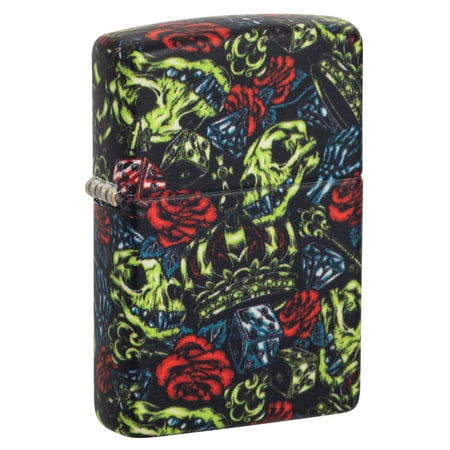 Zippo Skull Crown Glow-in-the-Dark 540 Color Design Pocket Lighter