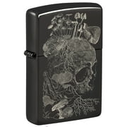 Zippo Skull Mushroom Design High Polish Black Pocket Lighter