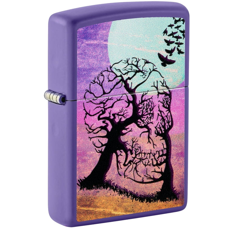 Zippo Skull Tree Design Purple Matte Pocket Lighter - Walmart.com