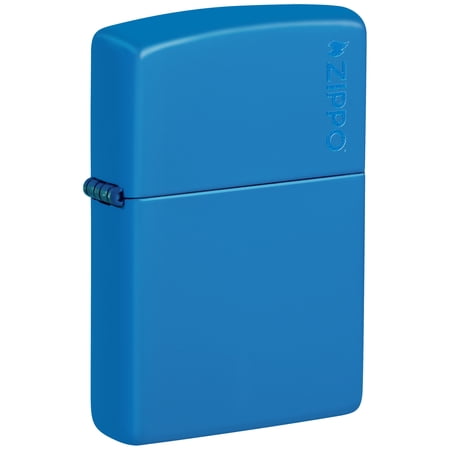 Zippo Sky Blue Matte Zippo Logo Classic Pocket Lighter