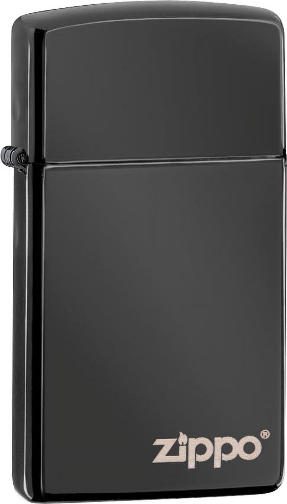 Zippo Slim Ebony 28123ZL w/Zippo Laser Engrave Lighter