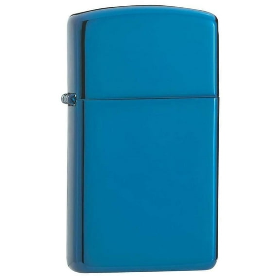 Zippo Slim High Polish Blue Pocket Lighter