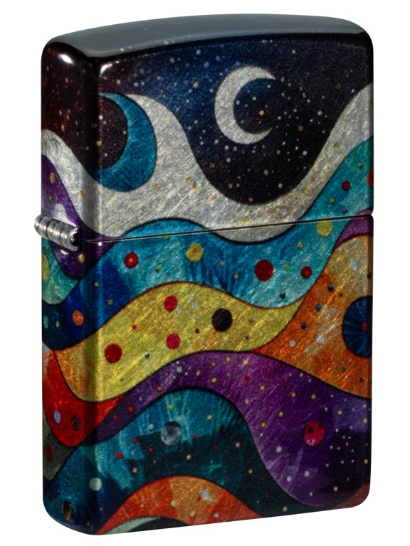 Pocket Lighter Space Fusion Design 540 Tumbled Chrome