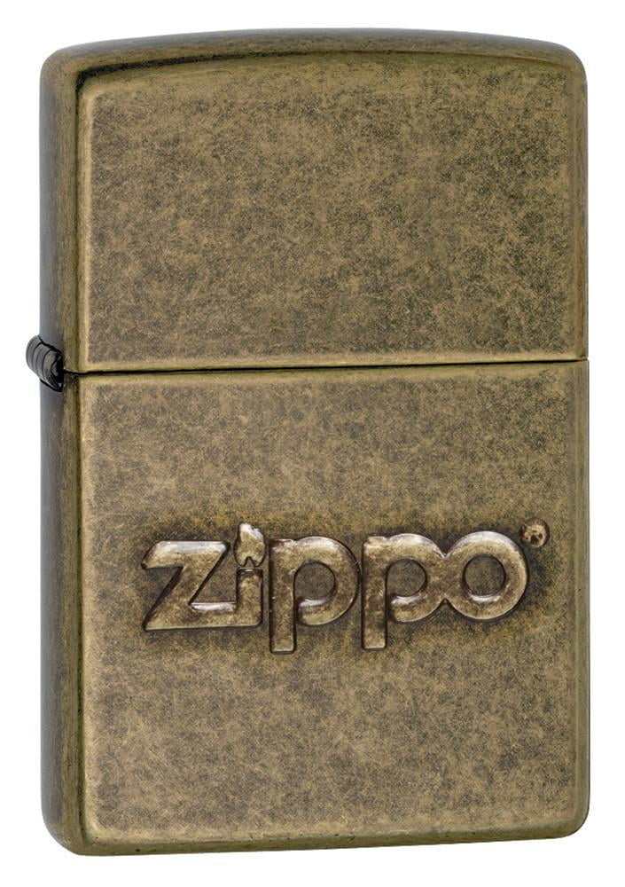 Zippo Stamped Antique Brass Pocket Lighter
