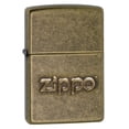 thumbnail image 1 of Zippo Stamped Antique Brass Pocket Lighter, 1 of 6